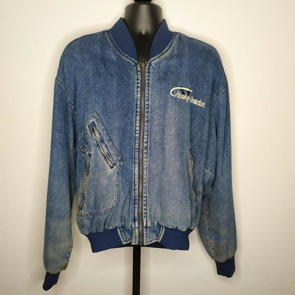 Distressed VTG Harley Davidson Denim Jacket